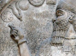 Depiction of Ashurnasirpal II on a stele