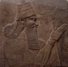 Depiction of Tiglath-Pileser III on a stele